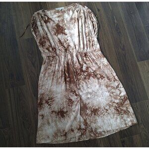 💙 Absolutely Famous Dress Oversized Boho Style Ruched Sleeve 100% Rayon
